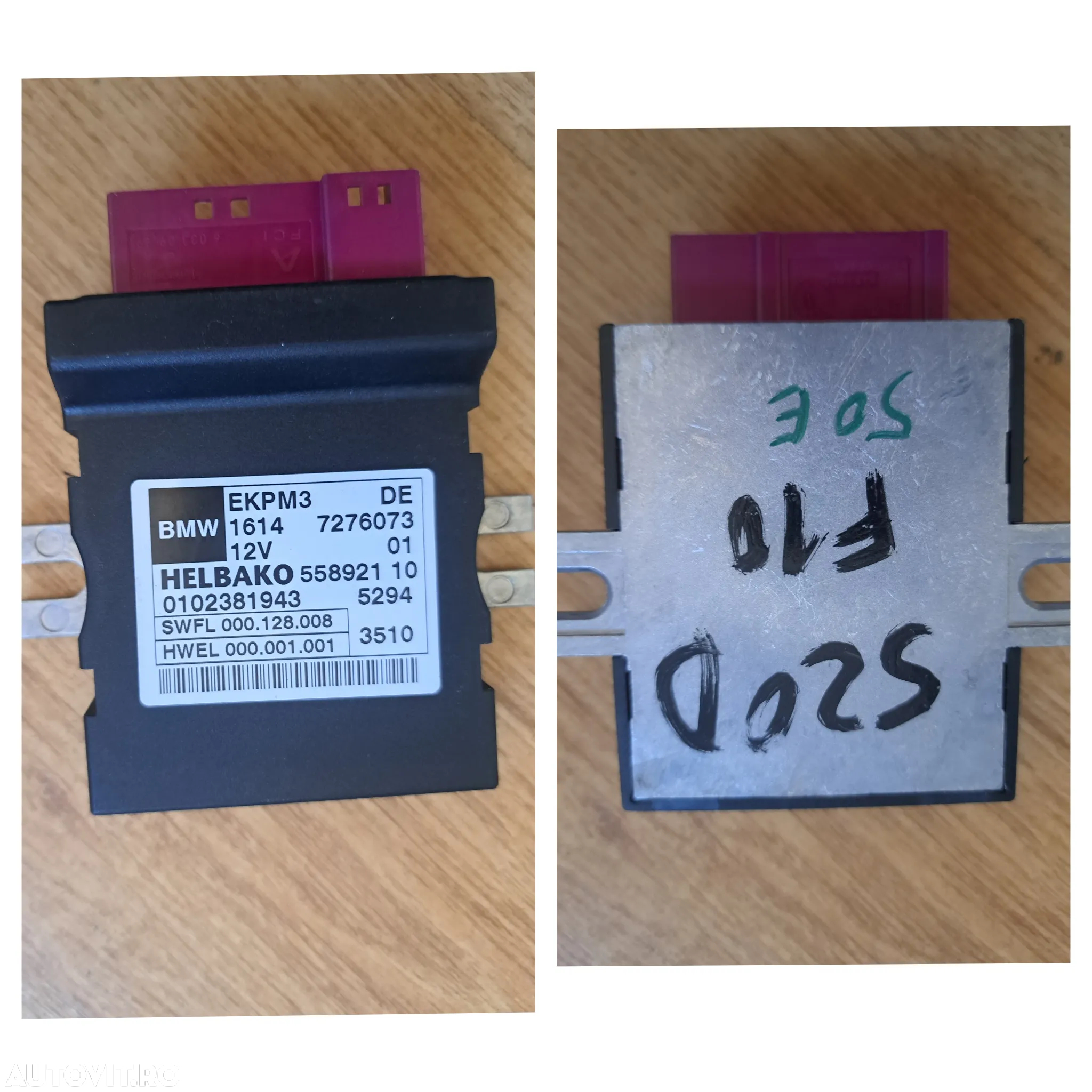 modul pompa combustibil EK-M3 Helbako ECU modul USU modul led far bmw F10 F11 calculator frana de mana SG EMF calculator motor bmw x1 facelift modul de control al zonei picioarelor FRM III - 2