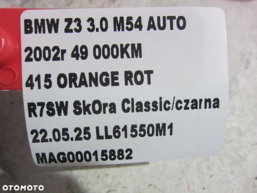 BMW Z3 E36 CABRIO USZCZELKA ZEWNĘTRZNA DRZWI LEWYCH PRZEDNICH 51218397635 - 10