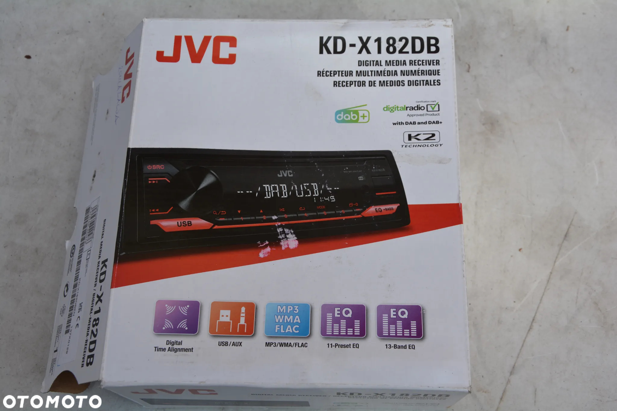 JVC KD-X182DV Radio samochodowe DAB+ / przednim AUX i USB / DSP z DTA i 13-pasmowym korektorem - 3