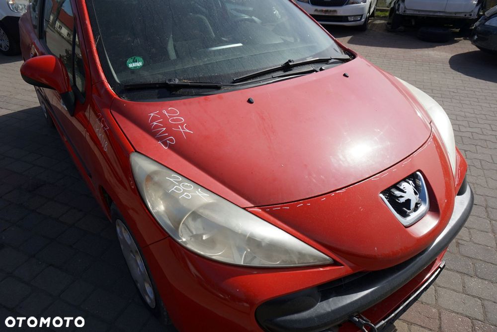 MASKA ZDERZAK BŁOTNIKI LAMPY 207  KKNB  PEUGEOT 2006-2009 CZERWONY PRZÓD KOMPLETNY - 4