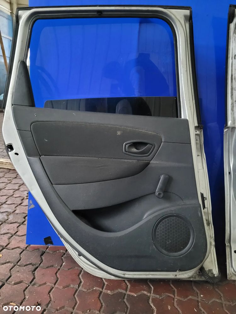 DRZWI LEWY PRZÓD LEWY PRAWY TYŁ RENAULT SCENIC III  3 SREBRNE BIAŁE - 14
