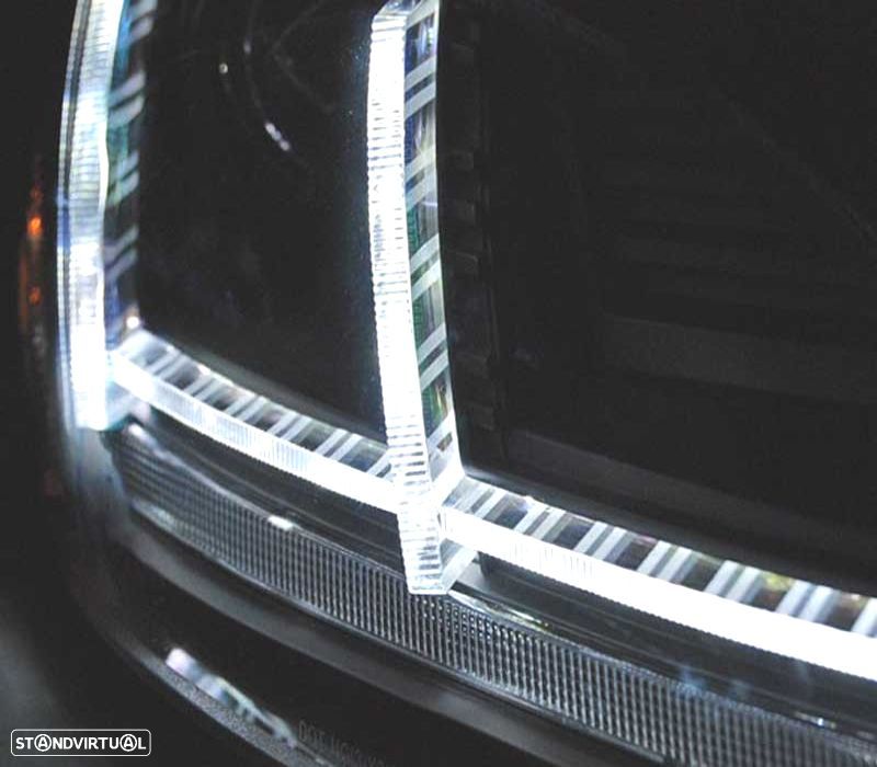 FARÓIS AUDI TT 8J 10-14 XENON LUZ DIURNA LED DINAMICOS AFS PRETO - 3