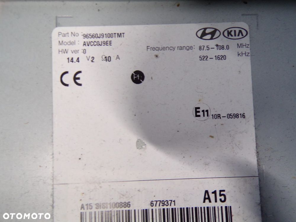 RADIO HYUNDAI KONA 96560J9100 - 3