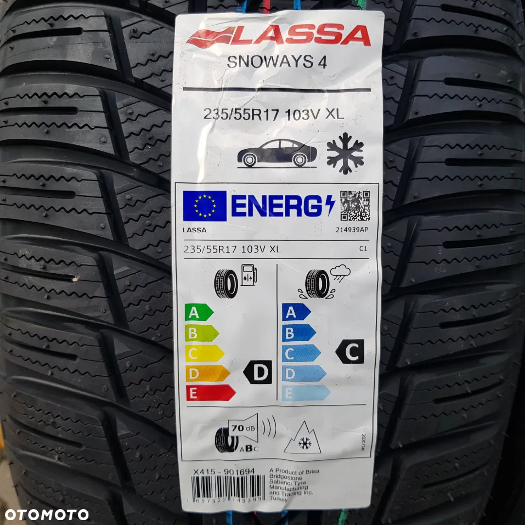 4x 235/55R17 Lassa Snoways 4 Nowy komplet opon zimowych Poznań - 2