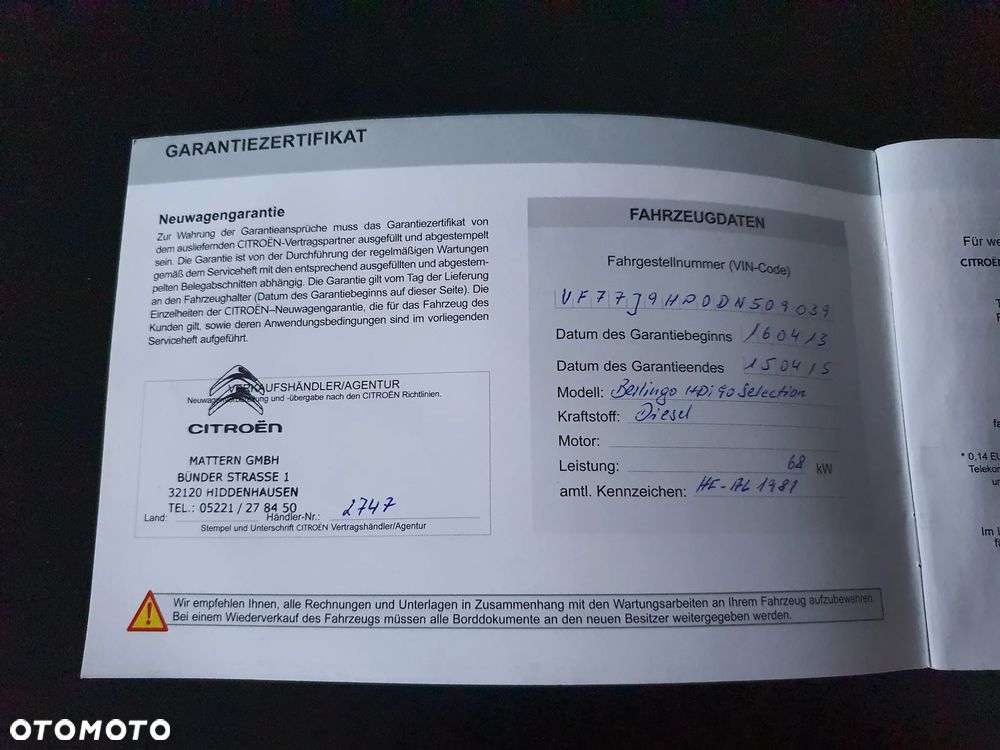 Citroën Berlingo Multispace HDi 90 FAP Vitamin - 30