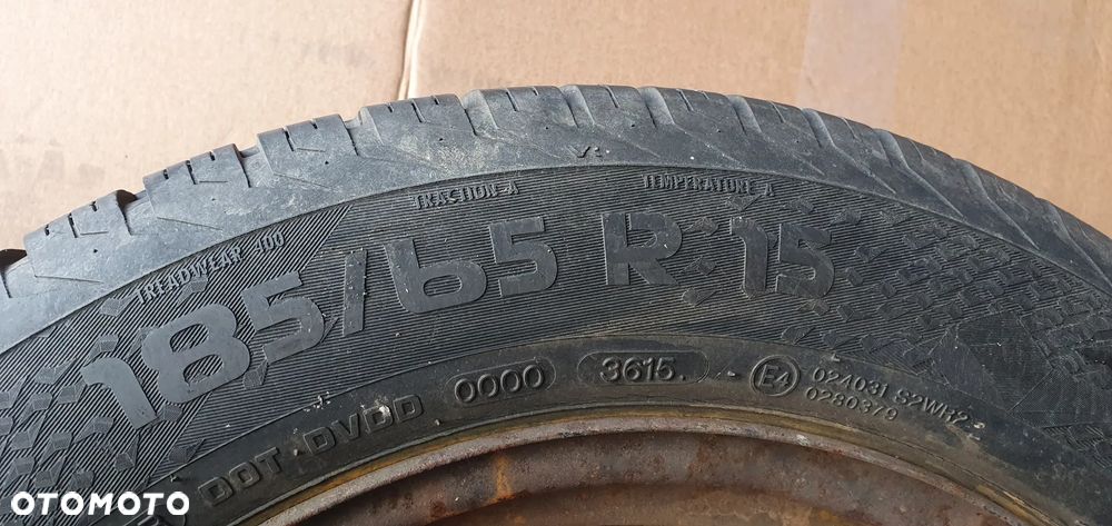 Felgi stalowe z oponami 4X100 ET43 6J R15 Fiat Punto EVO 51763241 - 17