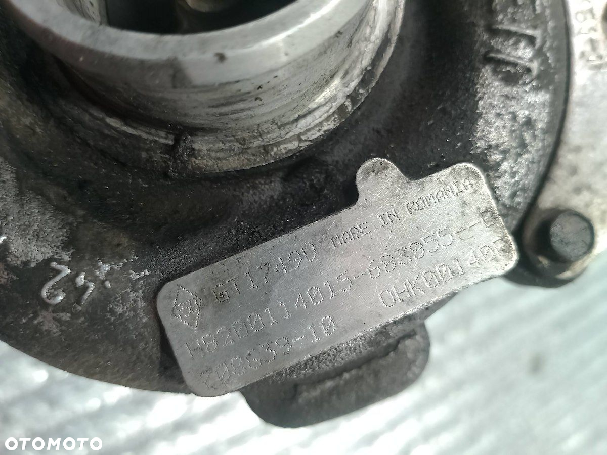TURBINA RENAULT MEGANE II ( 02-09 ) H8200114015-683855-B  GT1749V 1.9 DCI - 7