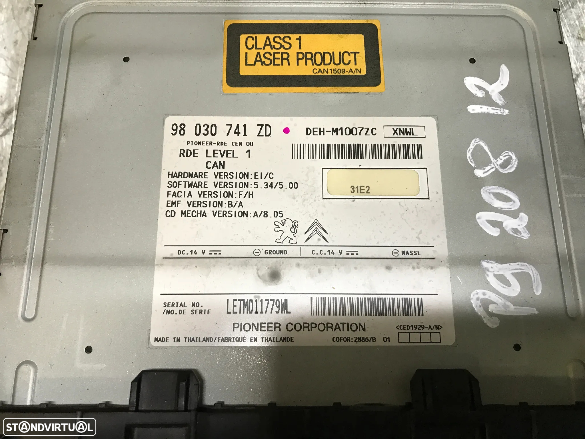 AUTO-RADIO ORIGINAL PEUGEOT 208 I 98030741ZD - 3