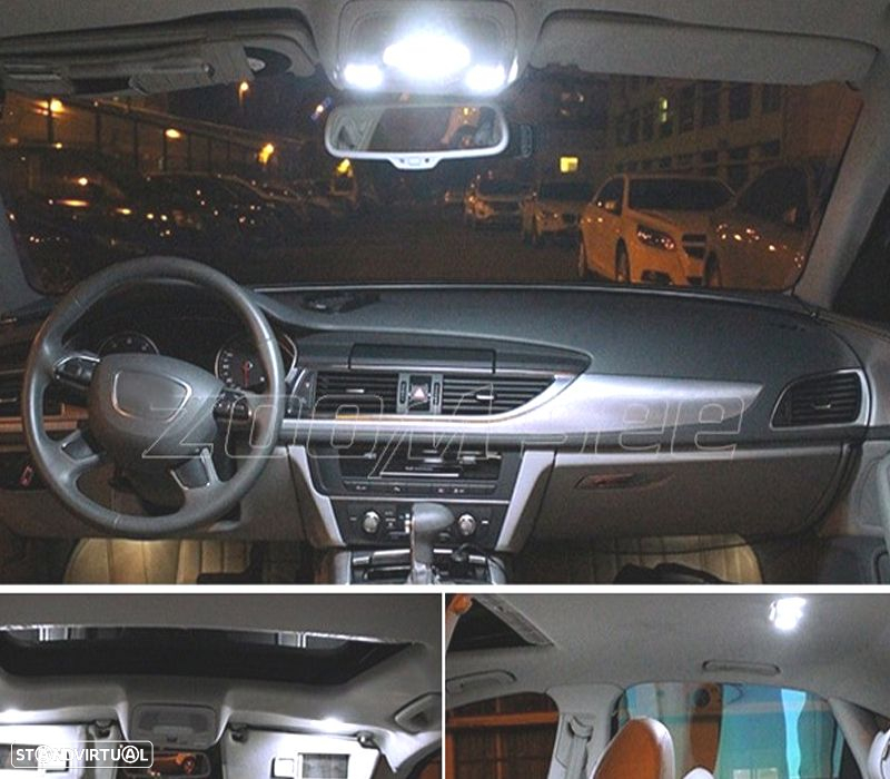 KIT COMPLETO 17 LAMPADAS LED INTERIOR PARA AUDI A6 S6 RS6 C7 AVANT WAGON 12- - 2