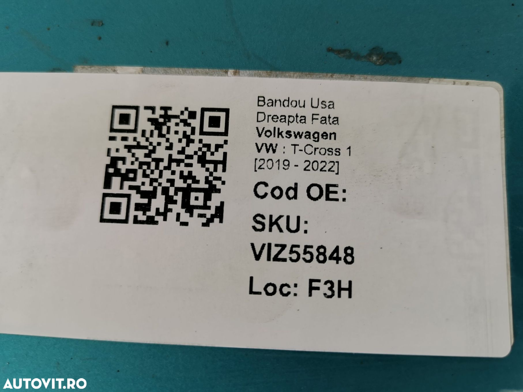 Bandou Usa Dreapta Fata Volkswagen VW  T-Cross 1 2019 2020 2021 2022 O - 7