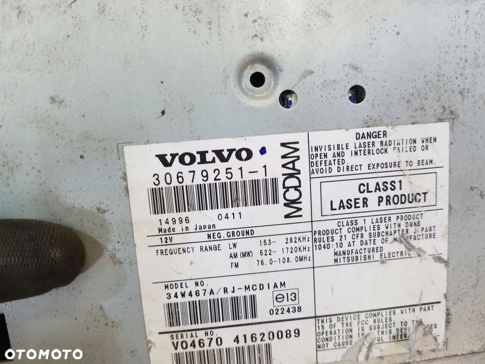 czytnik cd volvo s40 ii v50 30679251 - 3