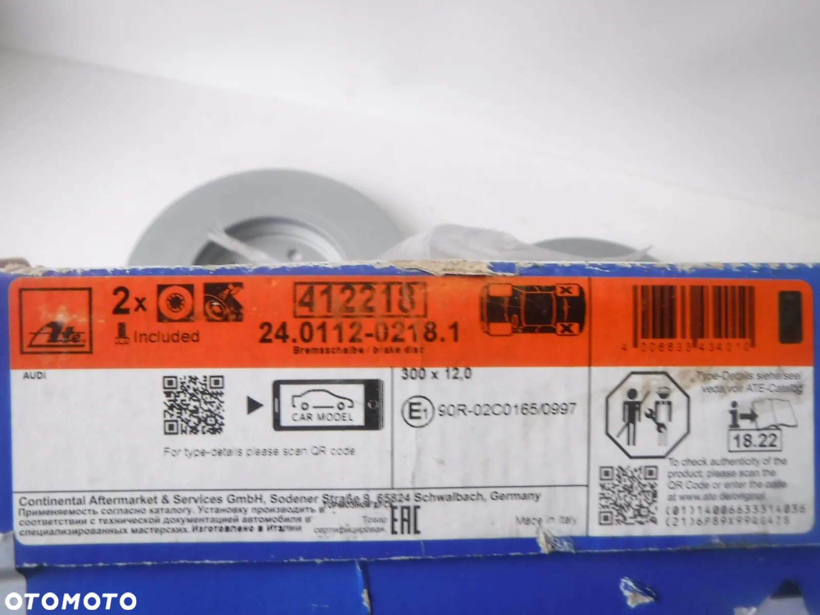 nowe tarcze hamulcowe tył  ATE 300 mm audi a4 b9 a6 c8 a5 q5 a7 16r- tylne - 3