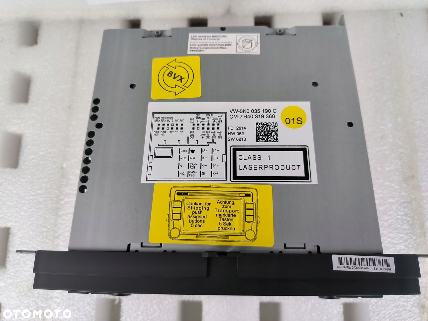 ORYGINALNE Radio RCD 510 Volkswagen 5K0057190CX 5K0035190C NOWE - 2