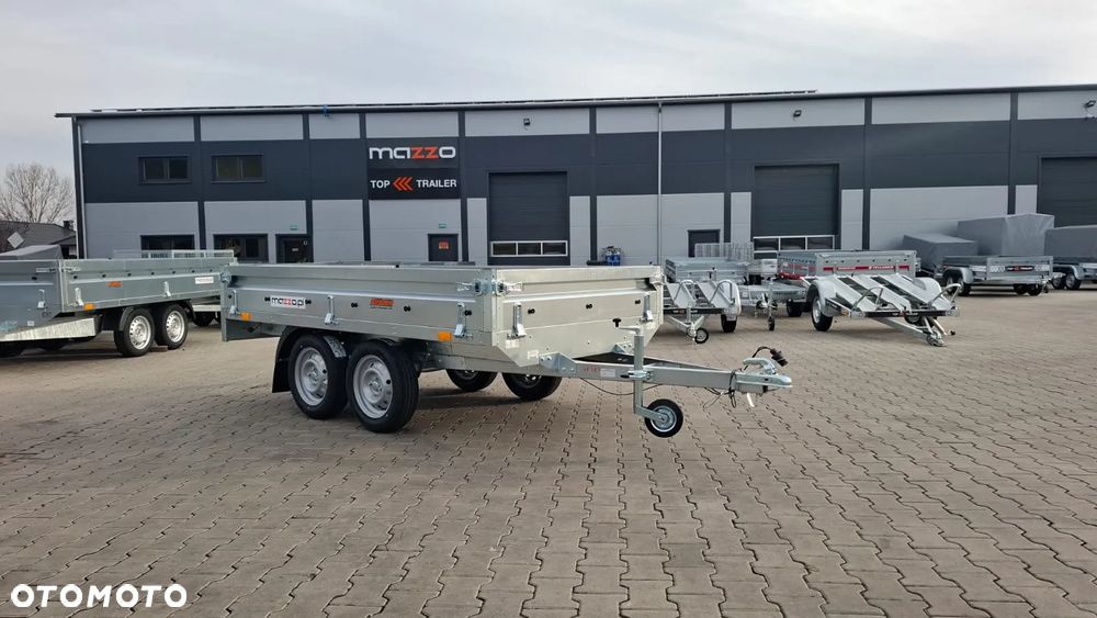 Neptun DOSTAWA! Przyczepa platforma wym. 263x145x30cm koła pod spodem N7-263 2 BaseLine, wszystkie burty DEMONTOWALNE, DMC 750kg GN87 - 12