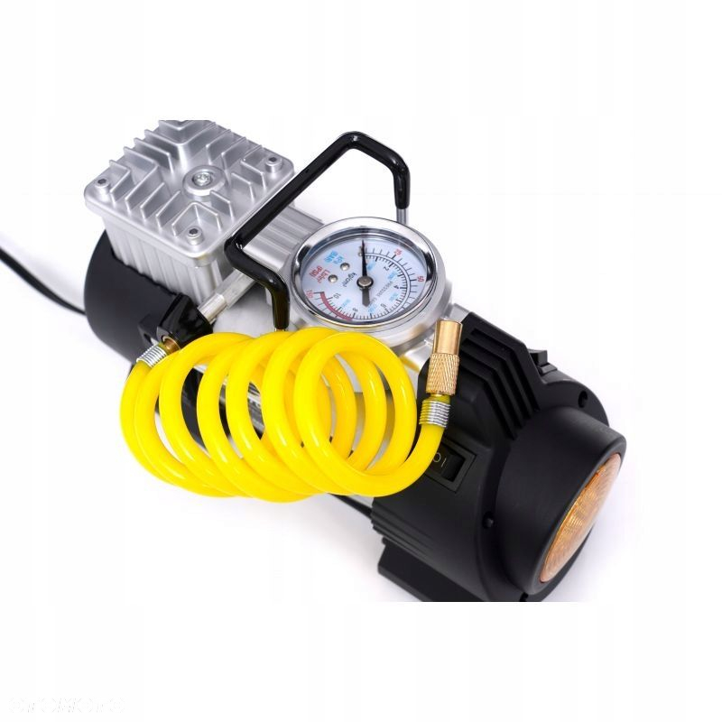 KOMPRESOR SAMOCHODOWY 12V ZAPALNICZKA SPRĘŻARKA MANOMETR ETUI 190W - 7