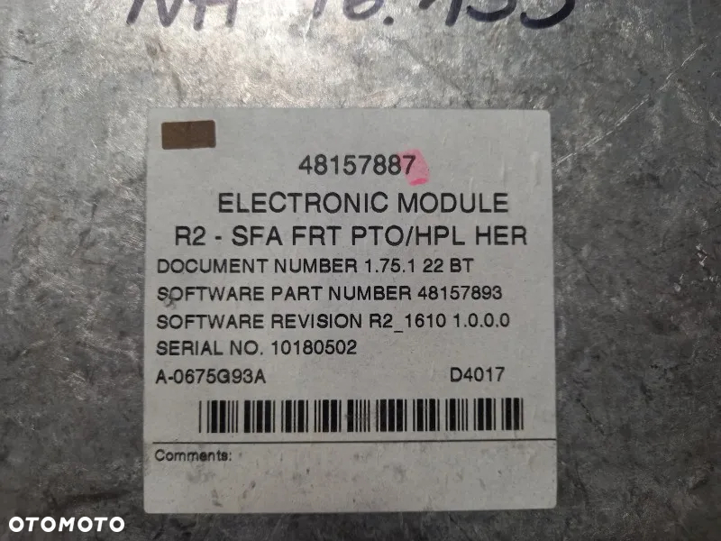 Sterownik moduł komputer EHR/PTO 48157887 New Holland T6.155 - 2