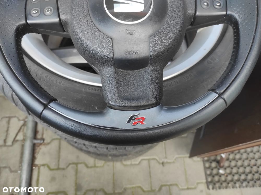 KIEROWNICA SKÓRZANA MULTIFUNKCJA PIKOWANA FR CUPRA MSDESIGN SEAT LEON 2 ALTEA ALTEA XL TOLEDO 3 WYSYŁKA !!!! - 5