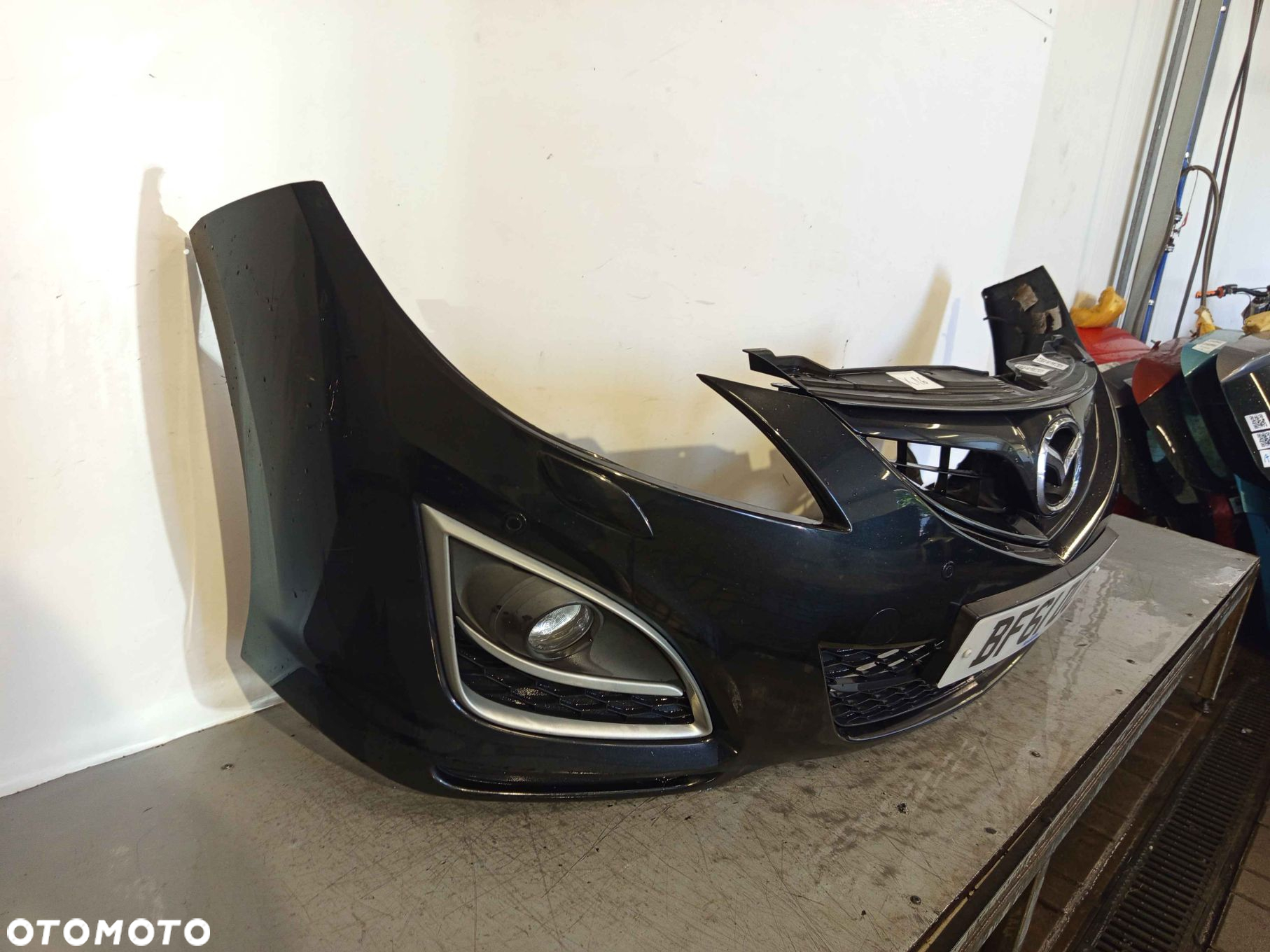 + ZDERZAK PRZÓD PRZEDNI MAZDA 6 GH 2 Gen. LIFT FL 16W CZARNY CZUJNIKI PDC SPRYSKIWACZE LAMP XENON HALOGENY - 2