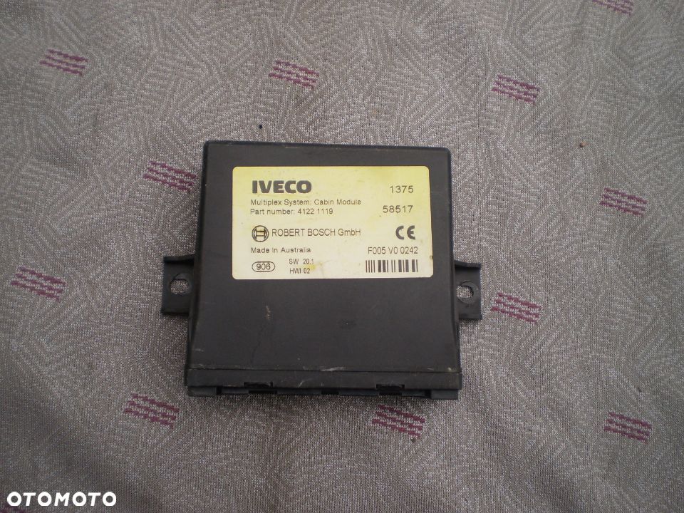 sterownik modułu kabiny  IVECO STRALIS  24 V multiplex system   41221119