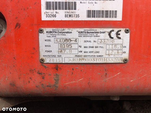 Kubota KX 080-4  Rototilt - 14