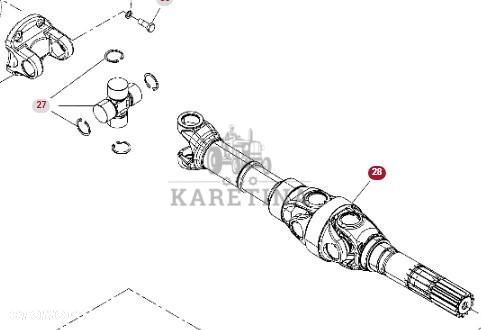 Fendt 930 933 936 939 942 Vario Gen 6 Wał Przegubowy Przedniej Osi CZĘŚCI H218PF050038B - 1