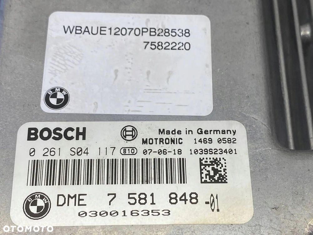 STEROWNIK MODUŁ KOMPUTER SILNIKA BMW E81 E87 E90 E60 2.0 7582220 0261S04117 - 10