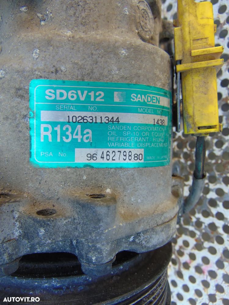 Compresor clima Peugeot 307 2.0 benzina 1.4 cod 9646279880 206 citroen c3 berlingo partner - 4