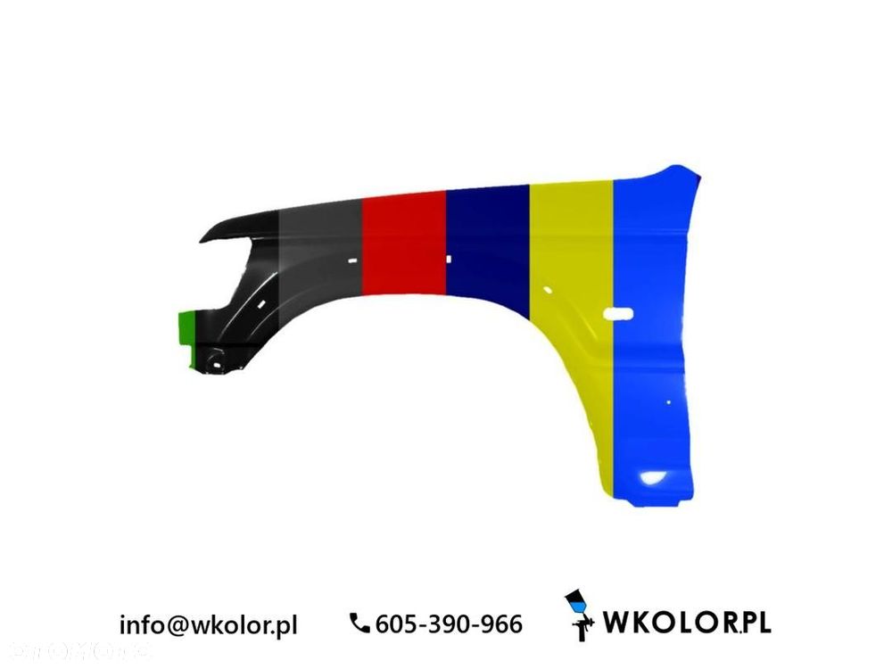 NOWY BŁOTNIK MITSUBISHI PAJERO II 1990-2000 LAKIEROWANY W KOLOR - 1
