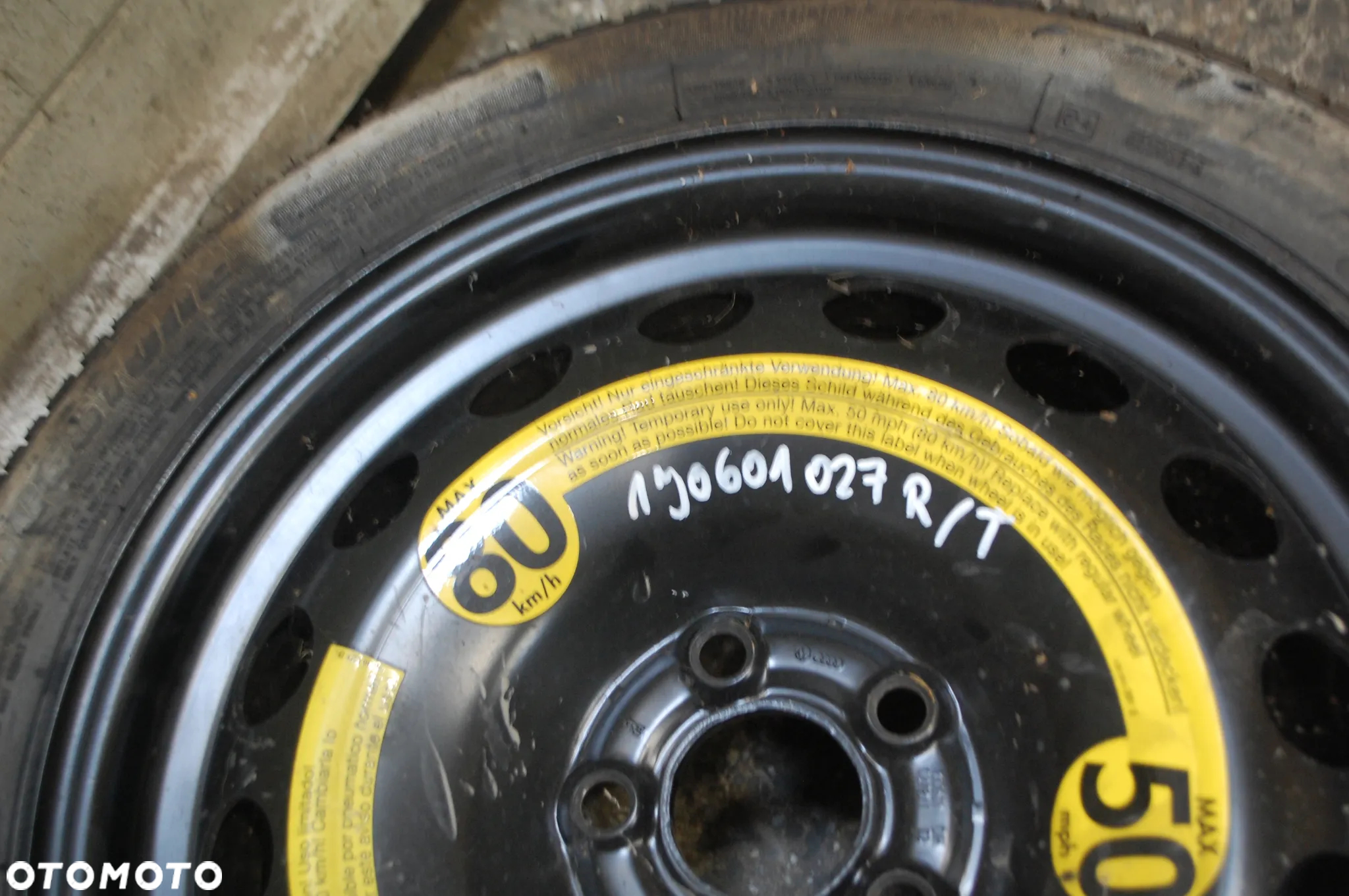 FELGA KOŁO ZAPASOWE 1J0601027R 205/45R16 6J ET42 5x100 SEAT IBIZA III VW SKODA AUDI - 2
