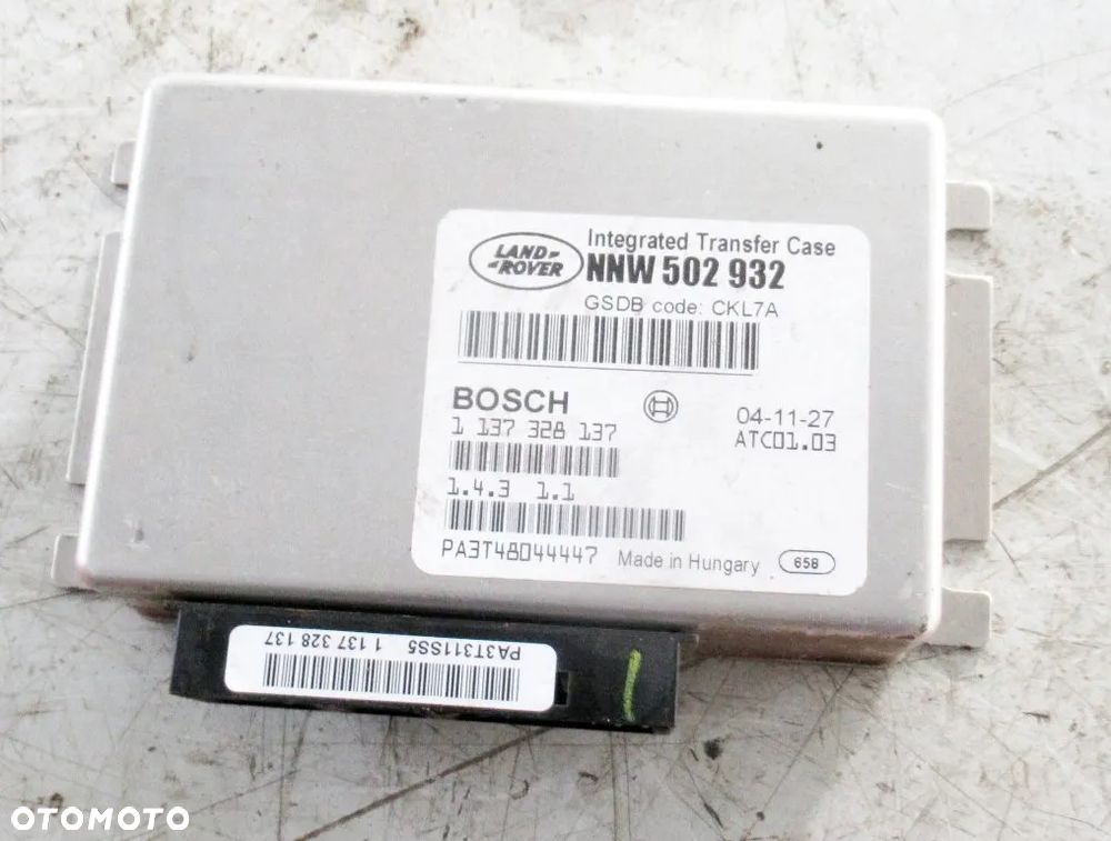 LAND ROVER DISCOVERY III 2.7 D MODUŁ STEROWNIK SKRZYNI 1137328137 - 2