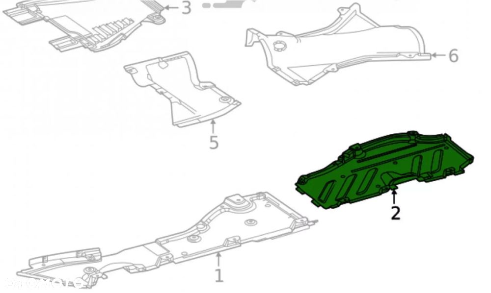 Mercedes GLE W167 GLS X167 2019+ Osłona podwozia podłoga tył prawa dolna - 4