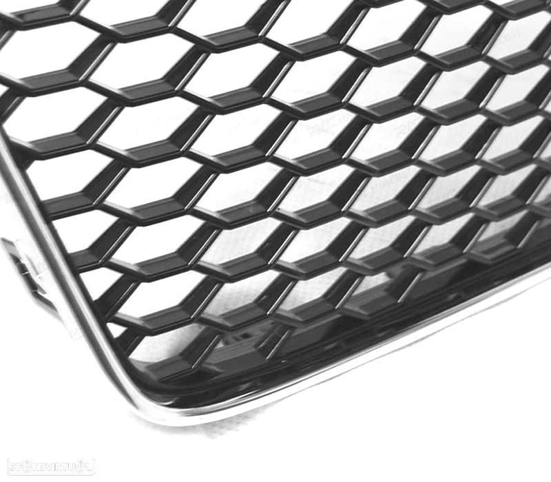 GRELHA FRONTAL AUDI A5 12-16 LOOK RS5 PRETO CROMADO - 3