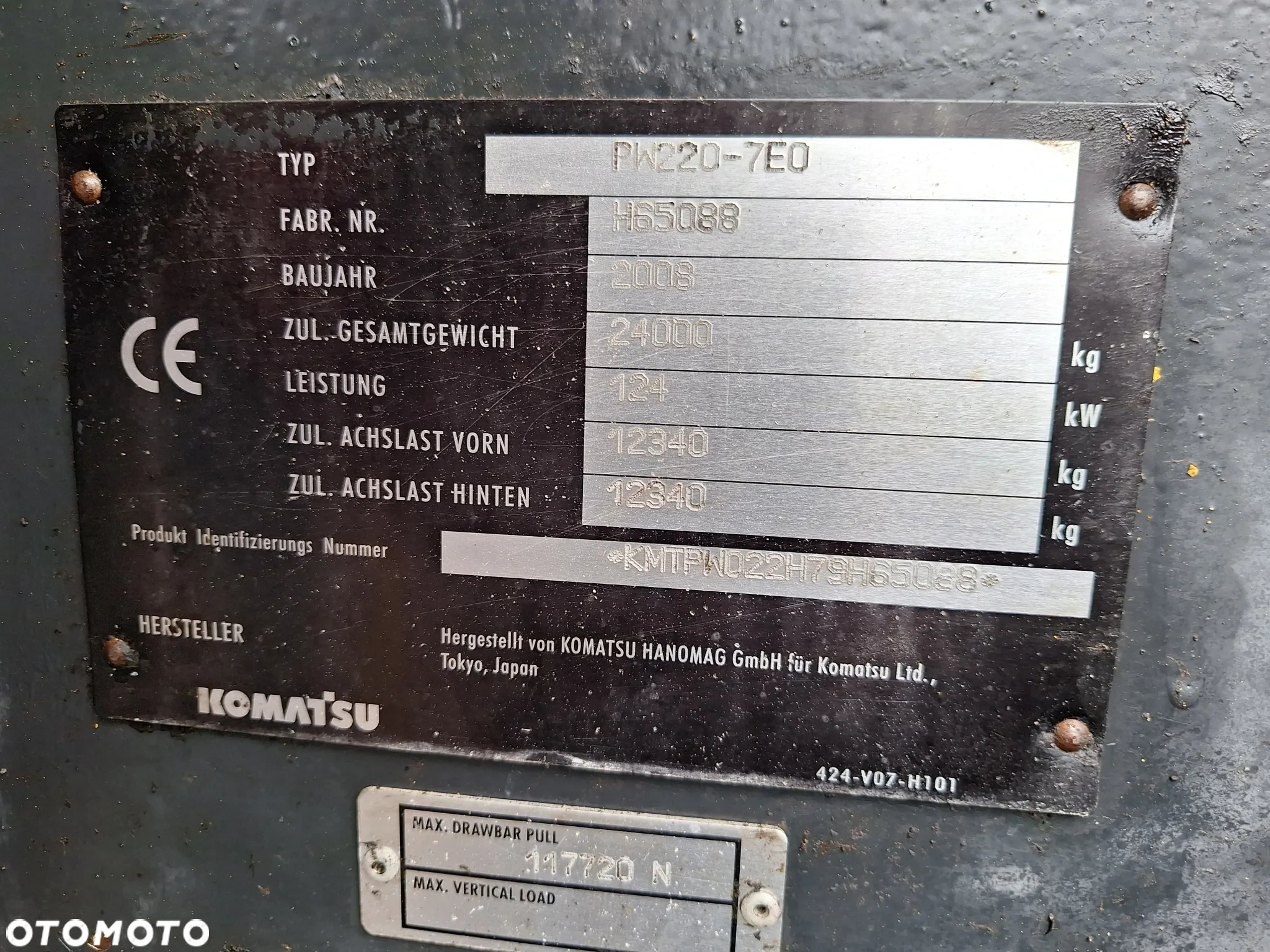 Komatsu PW 220 - 7E0 - 14