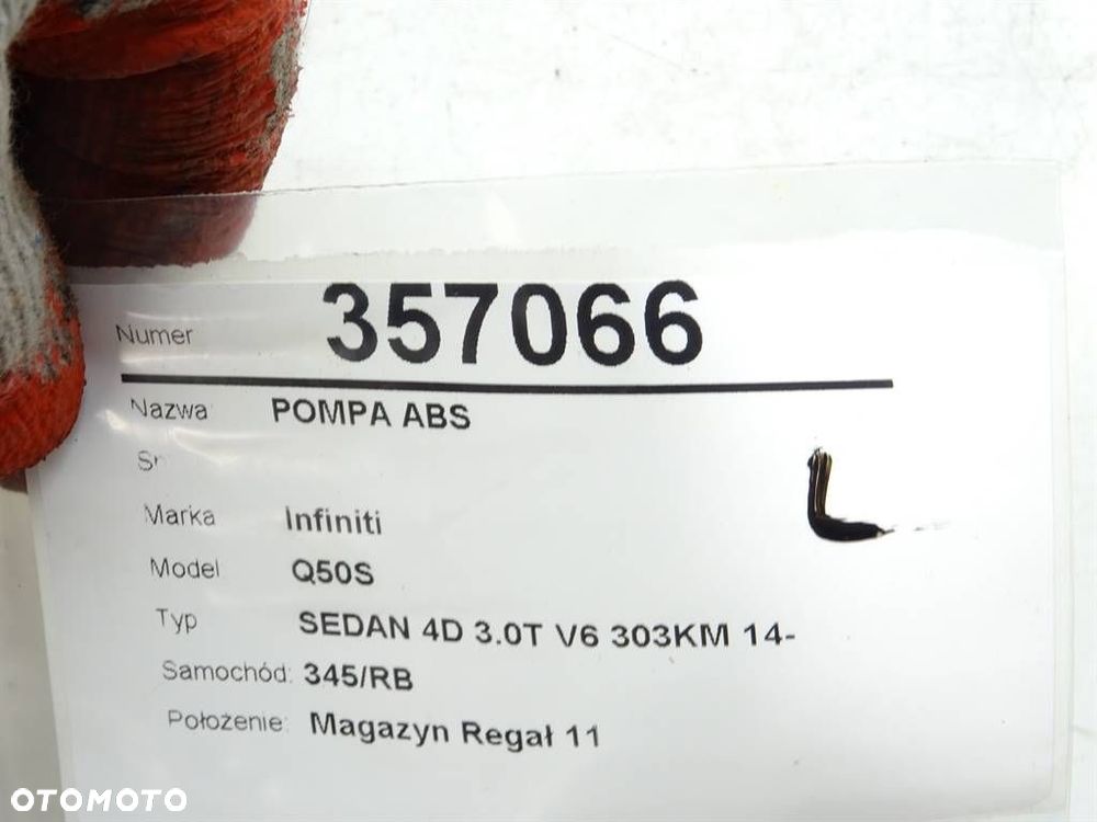 POMPA ABS  INFINITI Q50 2013 - 2022 3.0 t 224 kW [305 KM] benzyna 2016 - 2022 476604GV0A 133230-7062 - 7