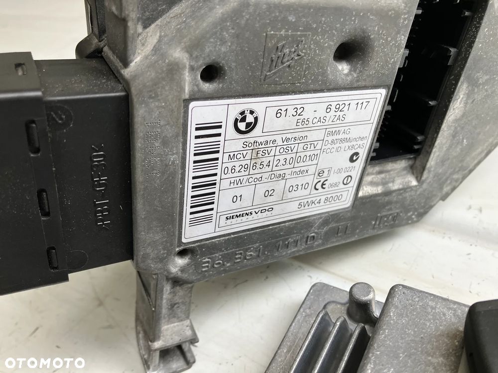 ZESTAW DO ODPALENIA BMW E65 745i N62 4.4 V8 STEROWNIK SILNIKA CAS DWA KLUCZYKI 7518102 0261209002 6921117 - 3
