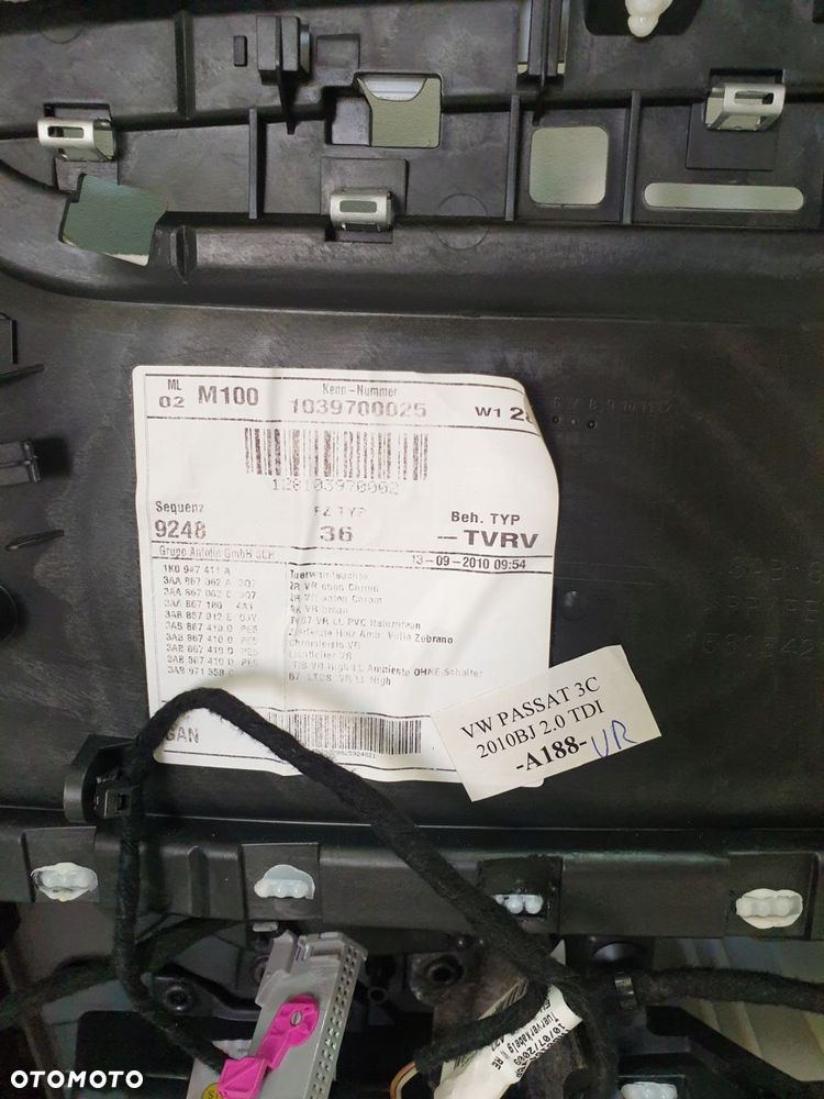 boczek drzwi prawy przód vw passat b7 2.0tdi 11r sedan brąz - 10