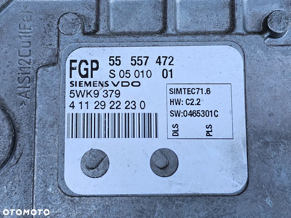 KOMPUTER STEROWNIK SILNIKA Z PINEM OPEL ASTRA H ZAFIRA B 1.8 b Z18XE 55557472 - 2