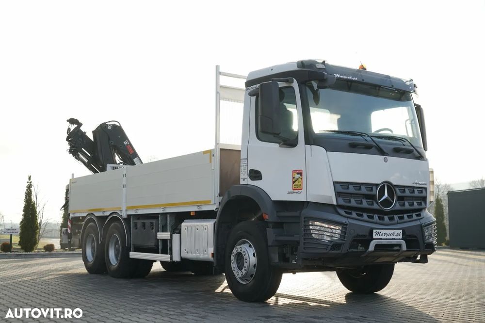 Mercedes-Benz AROCS 2640 / 6x4 / LIVRARE - 6,5 M / HIAB 144 HDS / Extensie: 12,5 M / EURO 6 / RADIOCOMANDĂ / ROTATOARE / - 10