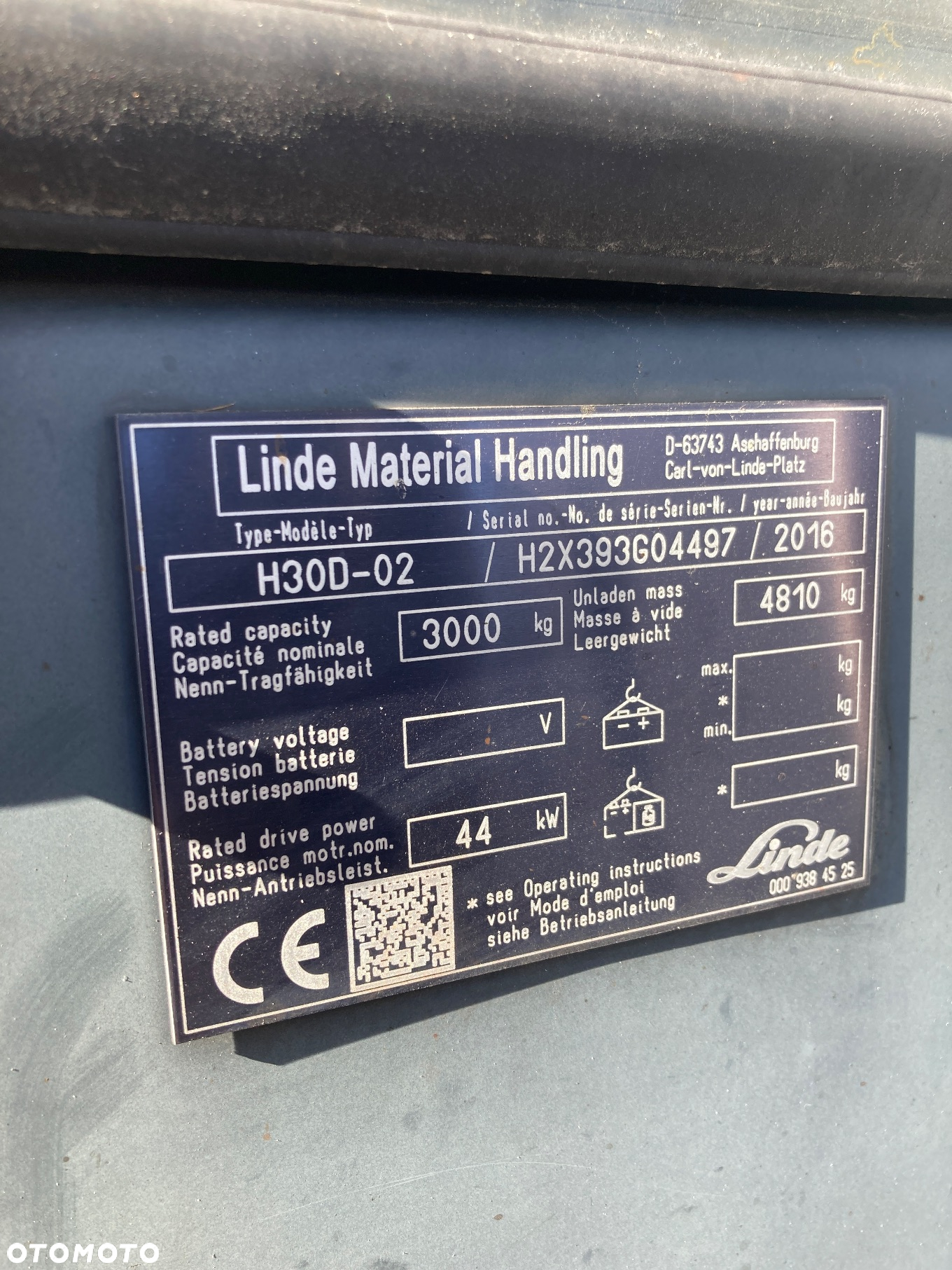 Linde [2016] WÓZEK WIDŁOWY LINDE H30D diesel 3t - 10