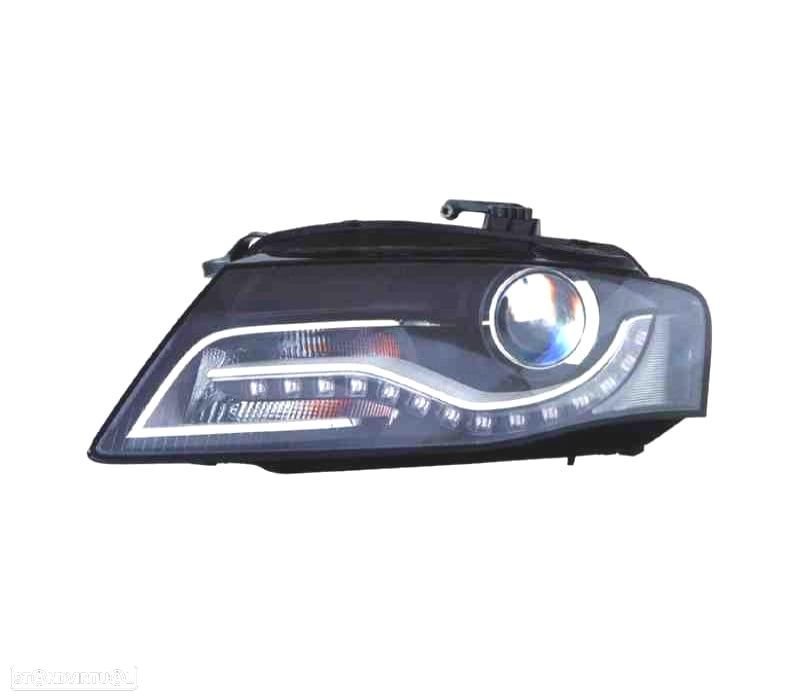FAROL ESQ XENON AUDI A4 08-11 FUNDO PRETO - 1