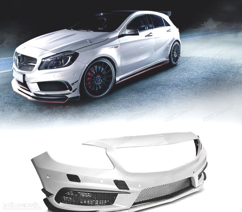 PARA-CHOQUES FRONTAL MERCEDES CLASE A W176 12-18 LOOK AMG PDC SRA - 1