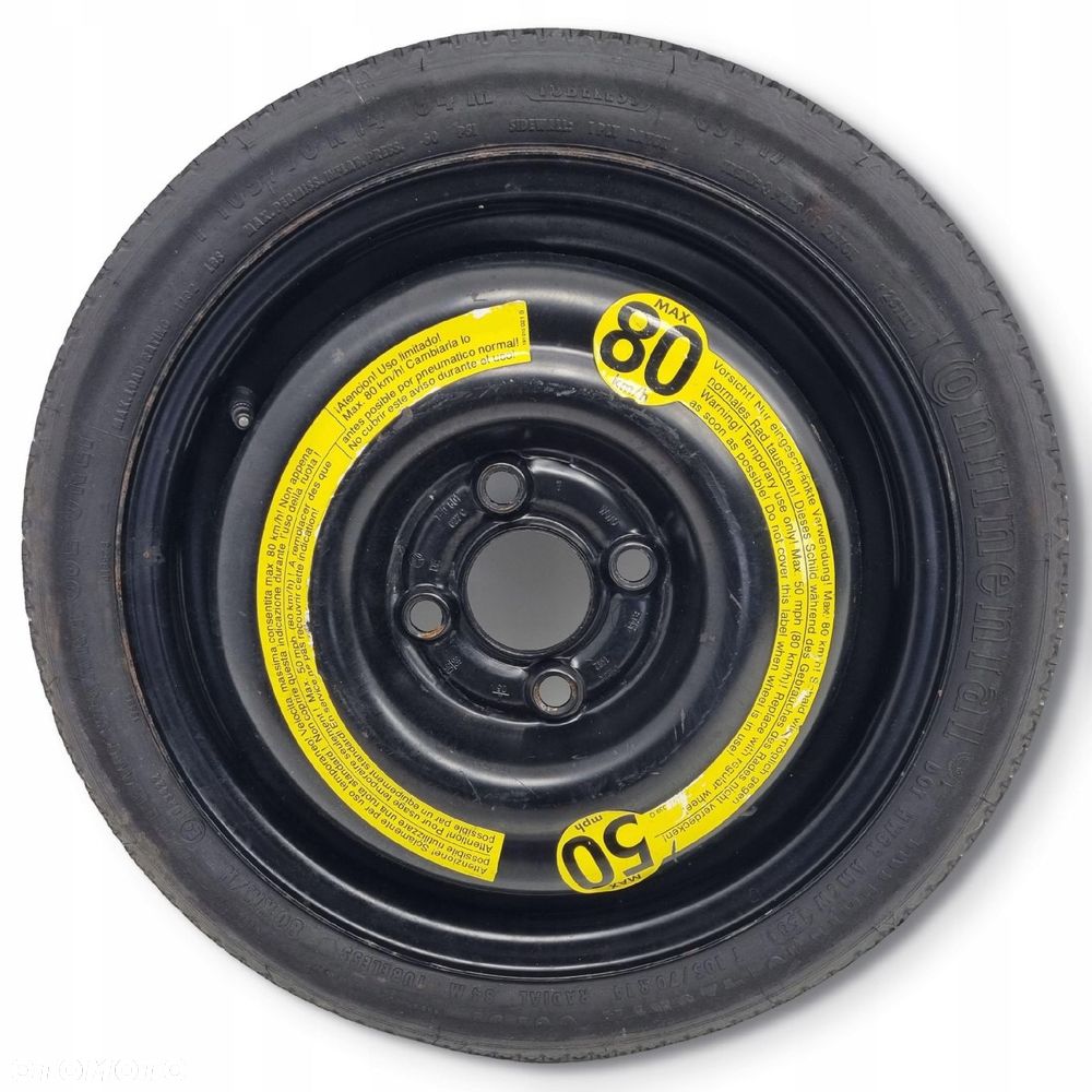 KOŁO DOJAZDOWE ZAPASOWE Ibiza II Polo III 105/70 R14 4x100 1H0601027C zapas - 1