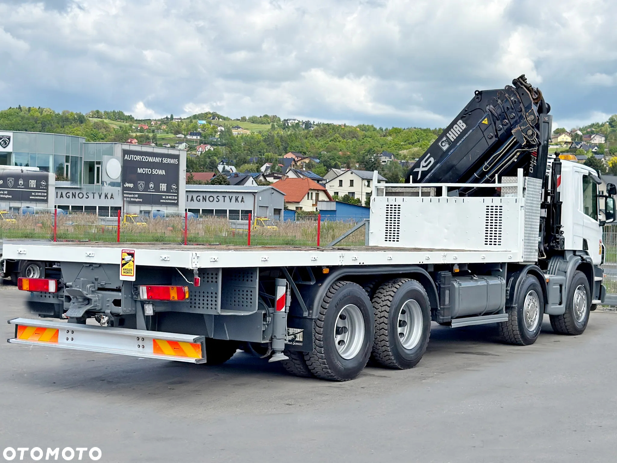 Scania P 420 * PLATFORMA 7,00 m * HIAB 600 EP - 5 + PILOT * 8x4 * STAN BDB - 6