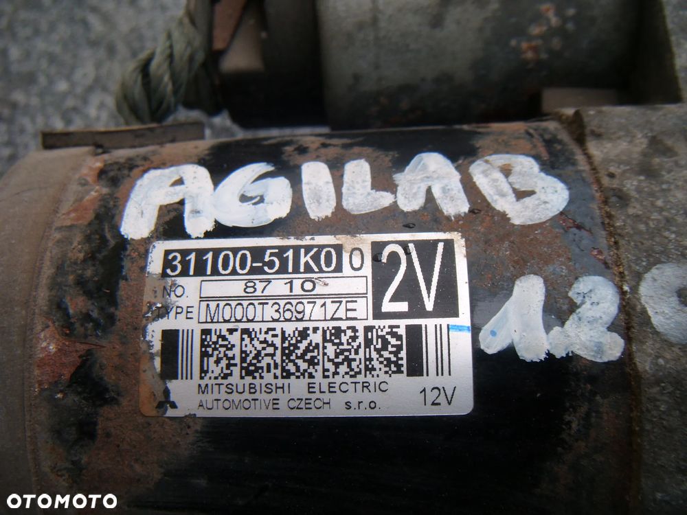opel agila b 09r 1.2 rozrusznik  31100-51k00 - 2