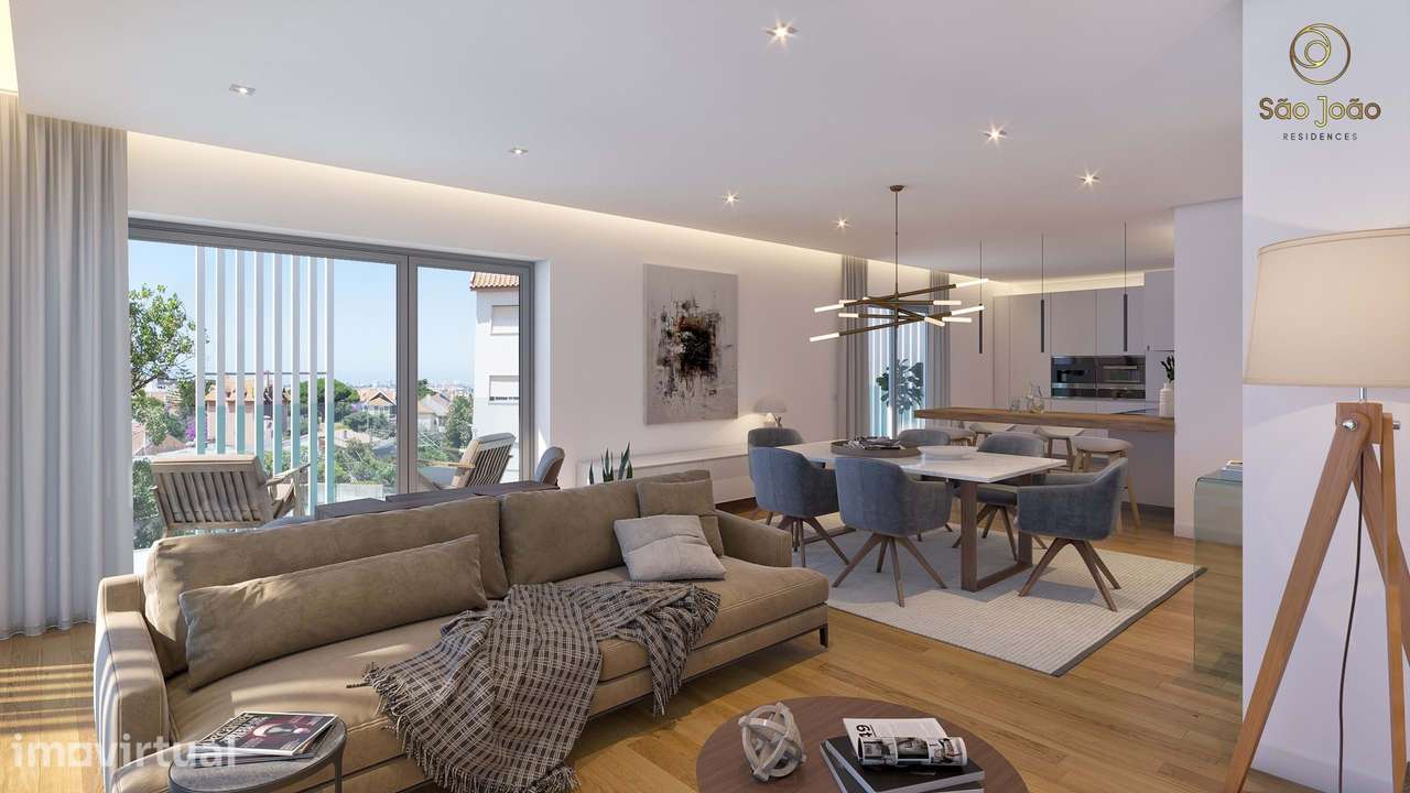 Apartamento T4 com 3 suítes, varanda e 3 estacionamentos | São João do - Grande imagem: 2/48