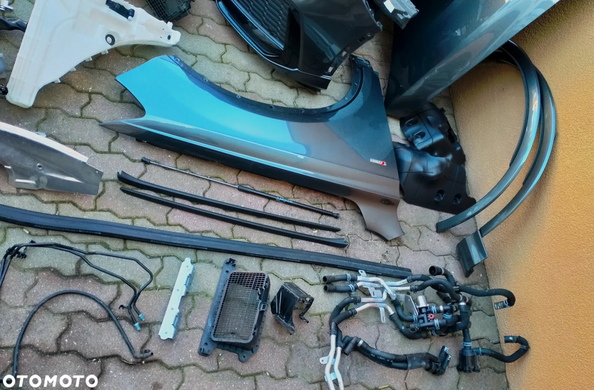 AUDI Q7 4M LIFT S-line / LZ7S / MASKA / ZDERZAK / LAMPA LAMPA / BŁOTNIK / PAS PRZEDNI PRZÓD KOMPLETNY / ORYGINAŁ - 4