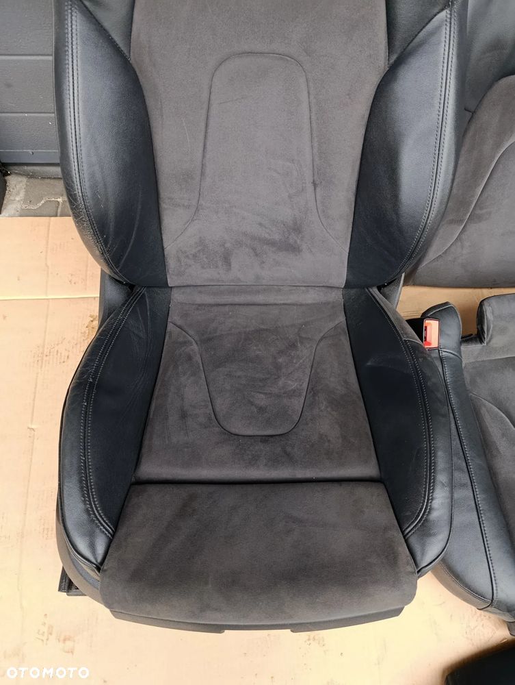AUDI A4 B8 KOMBI FOTELE SIEDZENIA KANAPA KOMPLET PÓŁSKÓRA - 4