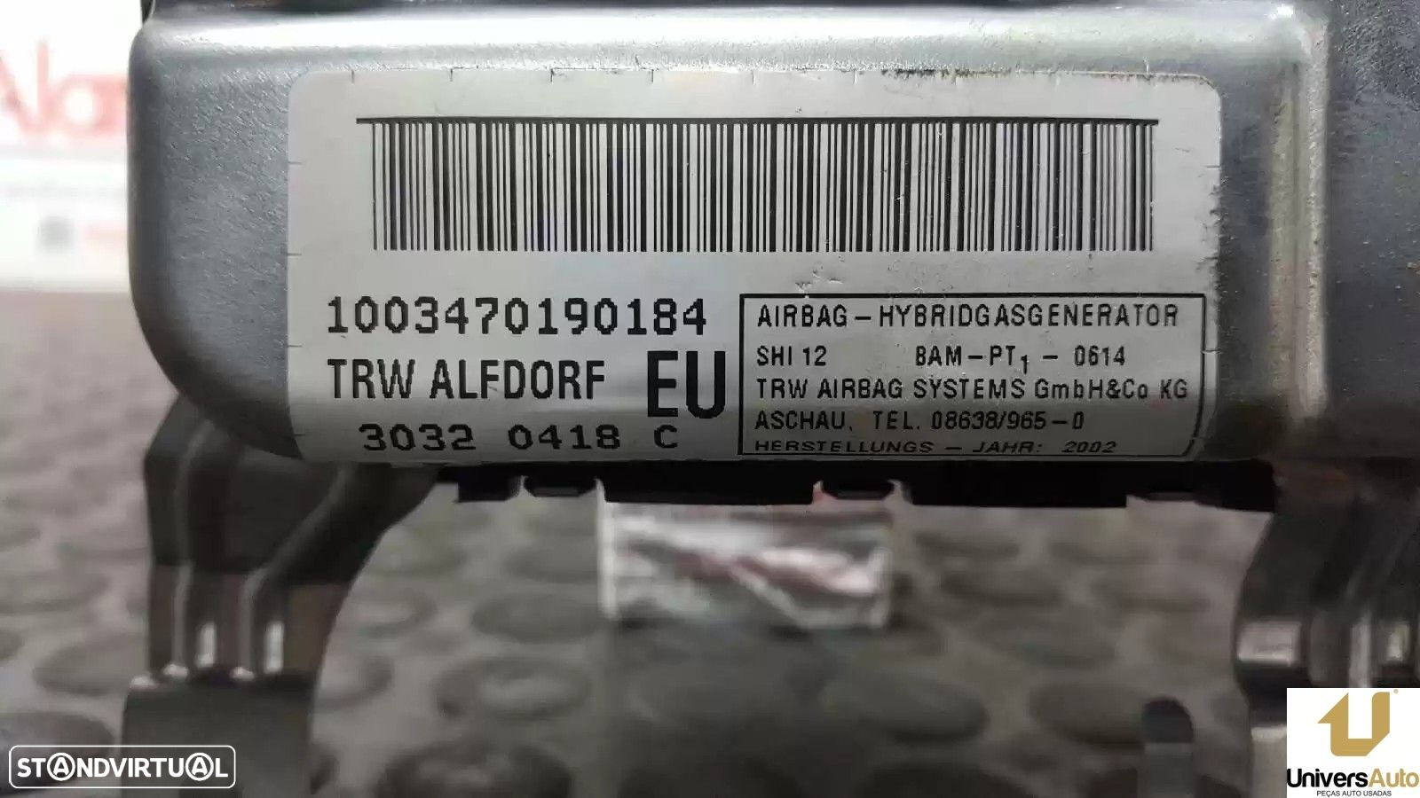 AIRBAG LATERAL FRONTAL DIREITO MERCEDES-BENZ CLASSE C 2002 -A2038602605 - 2