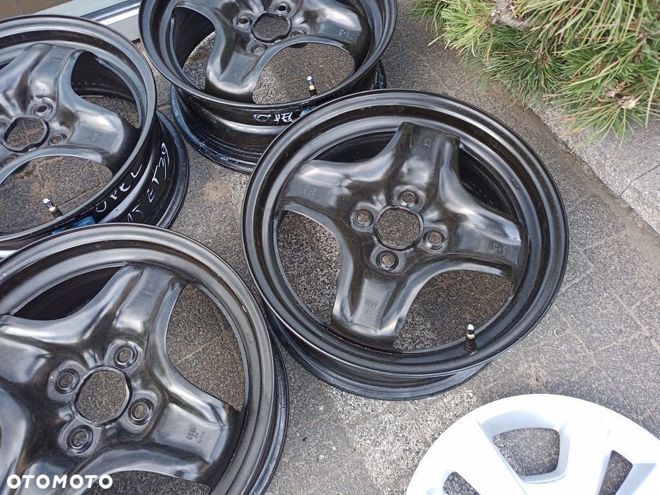 Opel CORSA ADAM Karl 4*100 Felgi struktura+ Kołpaki+ TPSM DEMO jak NOW - 7