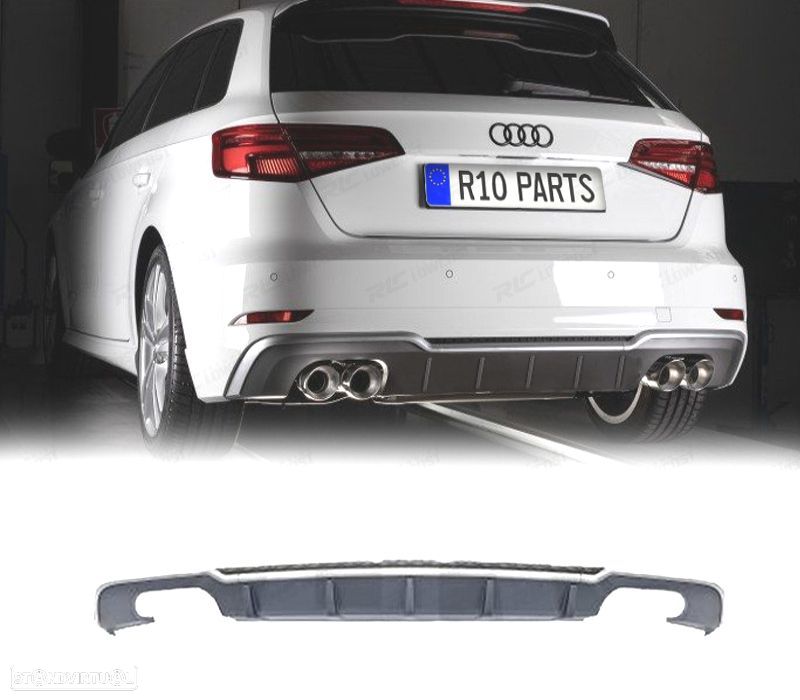 DIFUSOR AUDI A3 HATCHBACK 16-20 LOOK S3 - 1